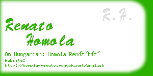 renato homola business card